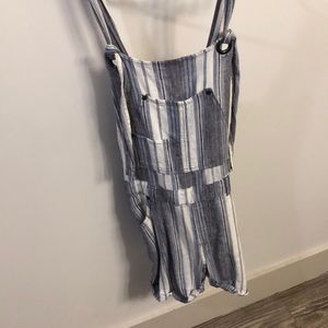 Free People linen overall shorts